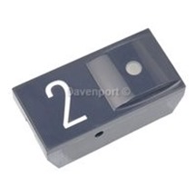 Push button, S-blue, with lense, 2
