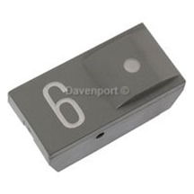 Push button,cover with lens, symbol 6