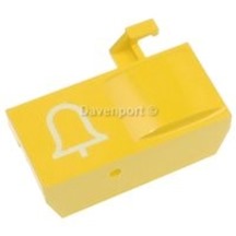 Push button cover yellow, symbol Alarm