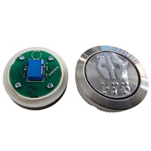 Genesis button Door Open with braille