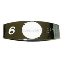 Otis 2000, face plate chrome, digit left, braille right, 6