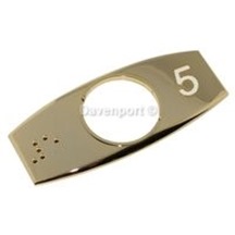 Brass cover for push button, 5