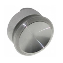Push button unpolished stainless steel, white illumination