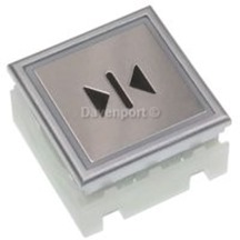 Push button Step Classic, flat, illumination blue, door closed