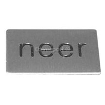 Push plate, symbol neer