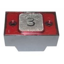 Push button 24V with 2 contacts square typ Halo illumination "3"