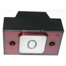 Push button 24V with 2 contacts square typ Halo illumination "0"