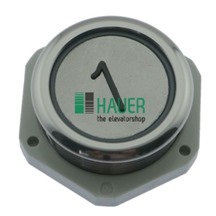 PUSH BUTTON AT33V, LED RED, 24V, VANDALPROOF, CLAMP CONN., TACTILE, 1