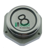 PUSH BUTTON AT33V, LED RED, 24V, VANDALPROOF, CLAMP CONN., TACTILE, 8