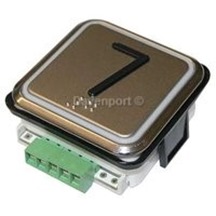 Push button DMG, V2A braille and tactile, 2 contacts, red, 24V,"7"