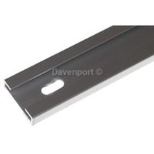 Aluminium rail for door protection rubber