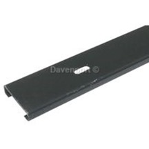 C-profile for door rubber, steel black, QKS10