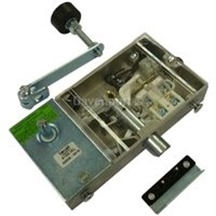 Lock 104S side action with aux contact - pin with plaque - left