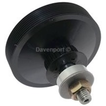 Reduction pulley for door with 2 panel side opening or 4 panel central opening