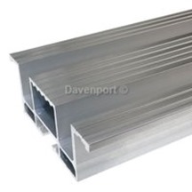 Sill track alu, 2 panels, side opening car door TB=900