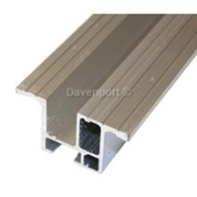 Door sill for automatic door, Alu, central opening, 2 panel, CO=700