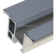 Door sill, alu, central opening, 2 panels, CO=1200