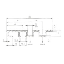 two speed aluminium track (universal) per metre