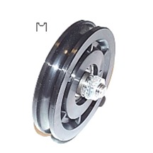 Door roller round groove