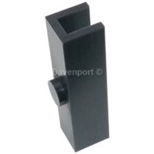 Guide shoe insert, schwarz with nap, 120*20*30, groove 6