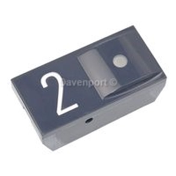 Push button, S-blue, with lense, 2