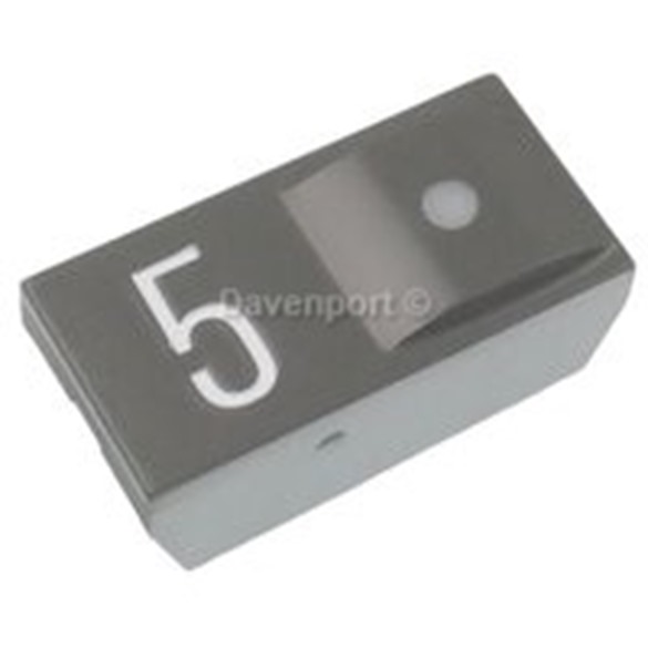 Push button, S-grey, with lense, 5
