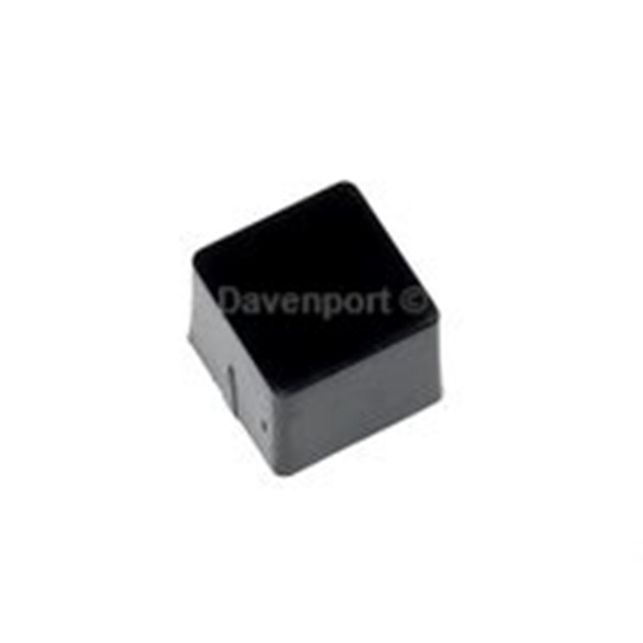 Push button transparent, black insert