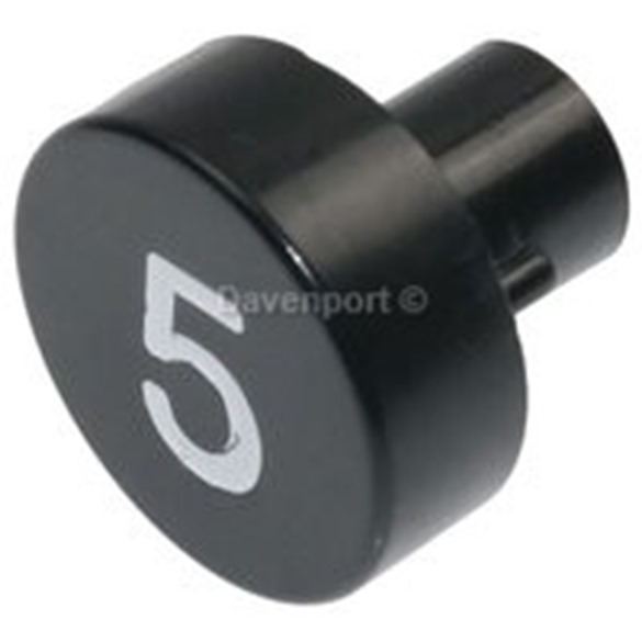 Push button D26, black, sign 5, without guidance