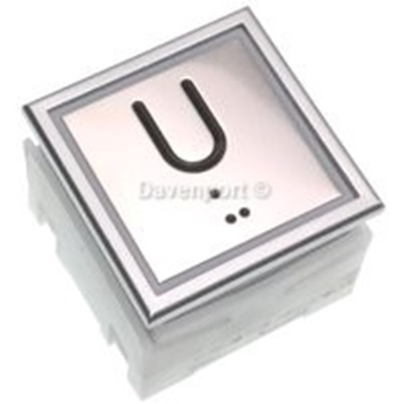 Push button Step Classic, illumination red, braille/tactile U