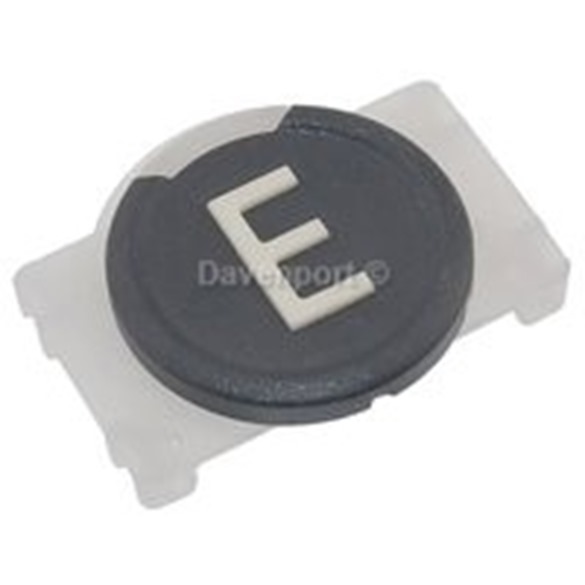 Button plastic, black, E