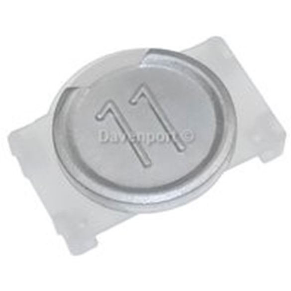 Push button plate Sigma, silver, 11