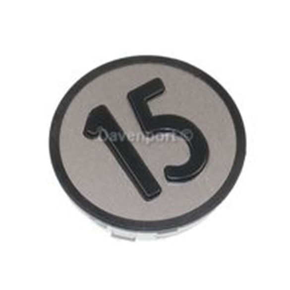 Push button insert, plug in depth 5,8mm, grey, tactile 15