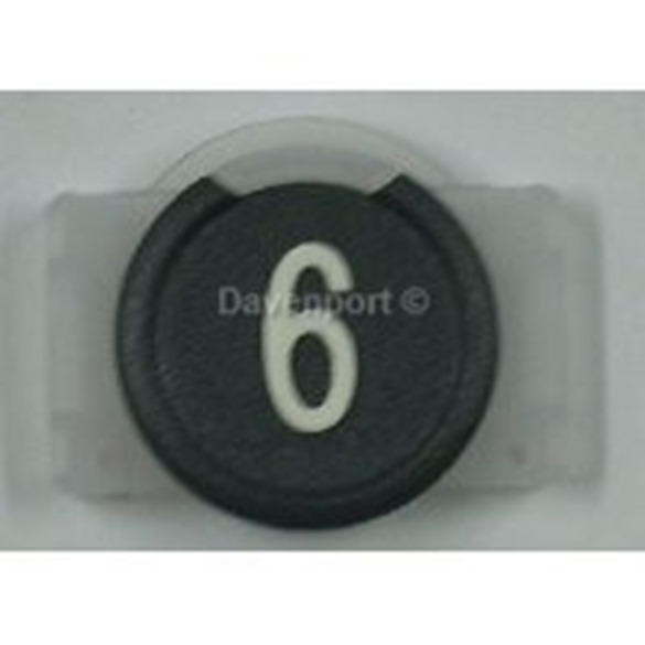 Button plastic, black, 6