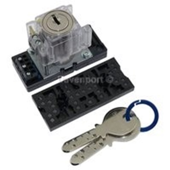 Kaba key switch T1M28, 1262TA, locking 5000, cover MT28-Design, yellow
