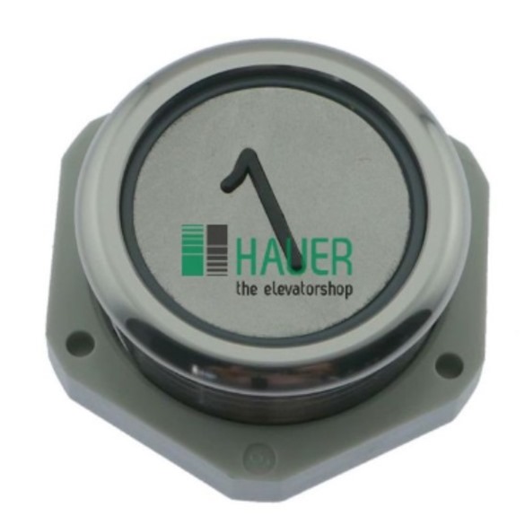 PUSH BUTTON AT33V, LED RED, 24V, VANDALPROOF, CLAMP CONN., TACTILE, 1