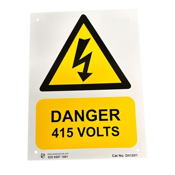 Danger 415 V Sign