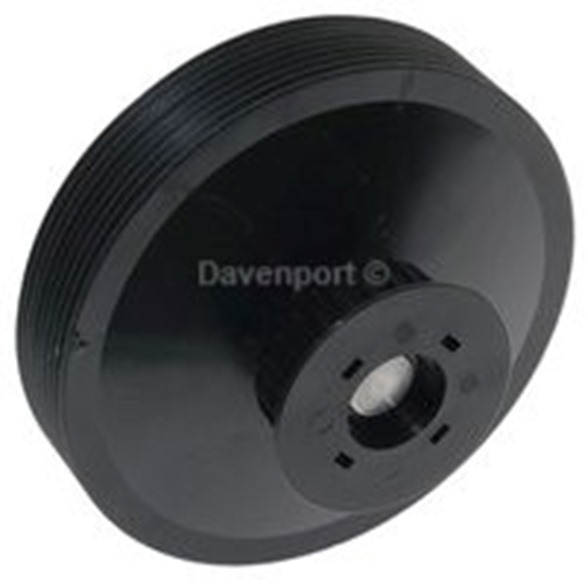 Reduction pulley for door with 3 panel side opening or 6 panel central opening