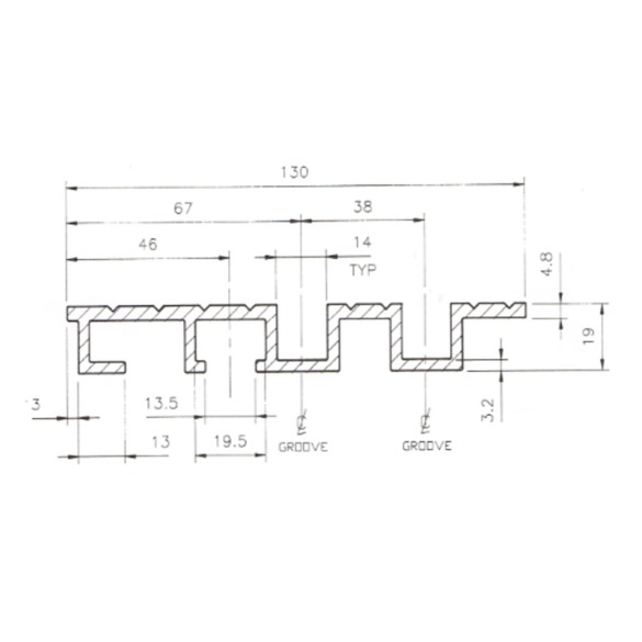 two speed brass track (universal)