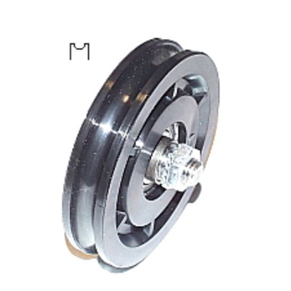 Door roller round groove
