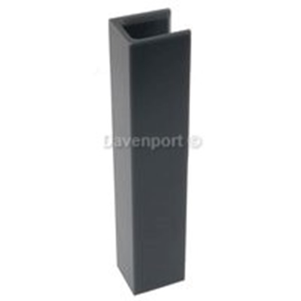 Guide shoe insert 30*26*150 S-black, groove 16.3