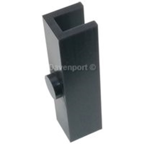 Guide shoe insert, black with nap, 120*28*31, groove 10