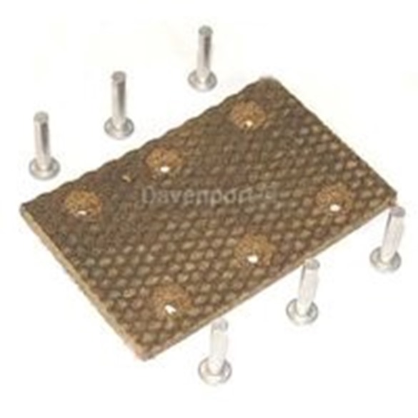 Brake 6D, brake lining with rivets, for Germany only